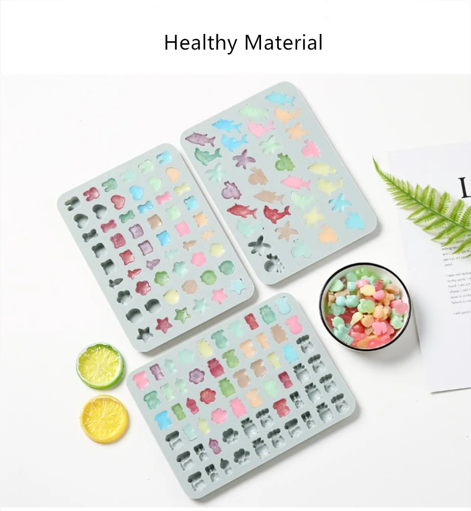 JO LIFE мультфильм забавные силиконовые клейкие формы конфеты шоколадный кролик Геометрические Животные морские фрукты ледяной куб формы