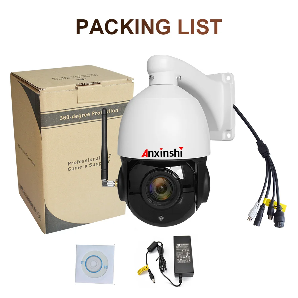 5MP WiFi Автоматическая отслеживающая ip камера наружная 30X зум IR 120 M starlight onvif P2P H.265 HD