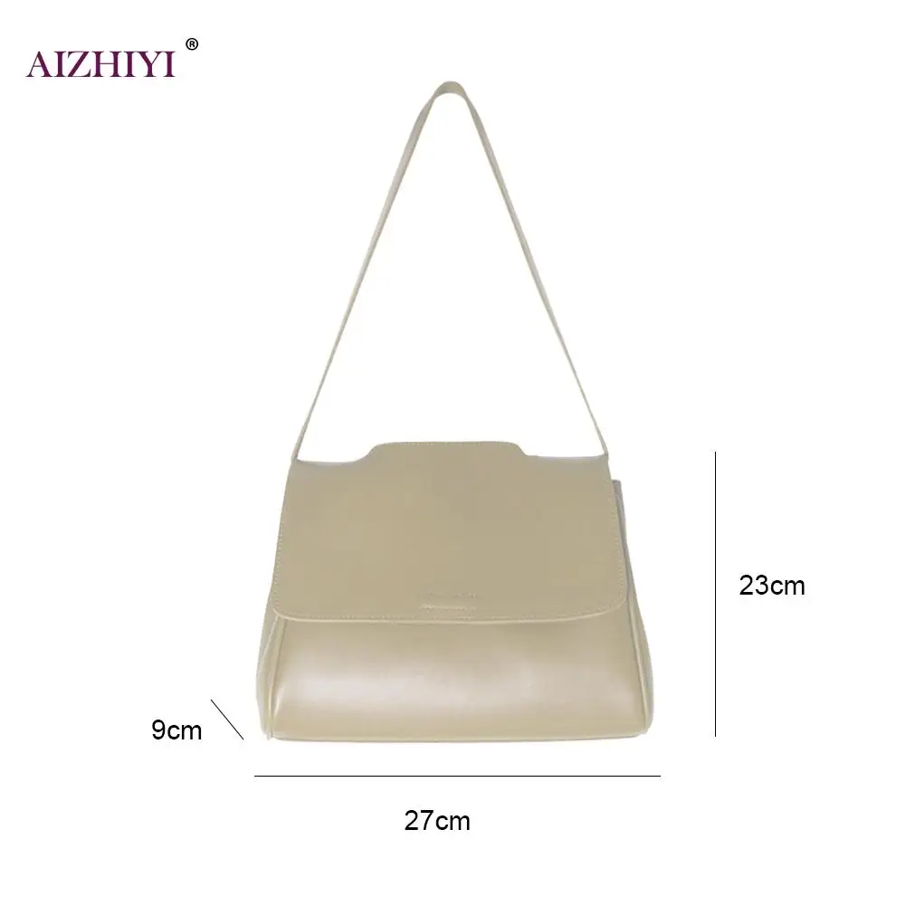 

Fashion PU Leather Solid Handbag Women Autumn Large Capacity Street Messenger Bag Vintage Flap Shoulder Tote Satchel