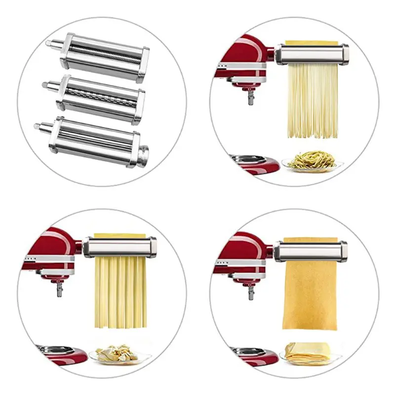 

Noodle Makers Repair Parts for Thin/Thick/Flaky Noodles Cutter Roller for Stand Mixers Kitchen Aid Tools Pasta Food Processor Ki