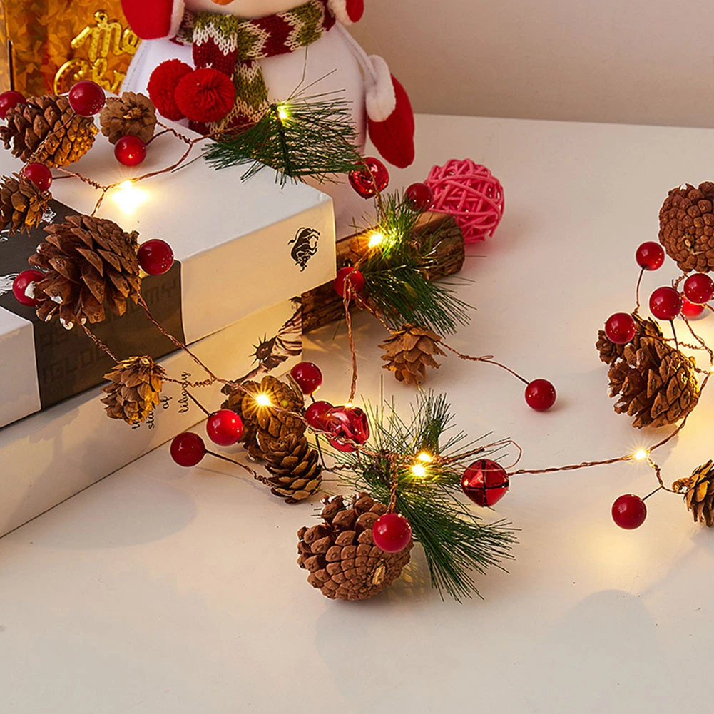 Рождественский сосновый конус 20 светодиодный гирлянд рождественские украшения