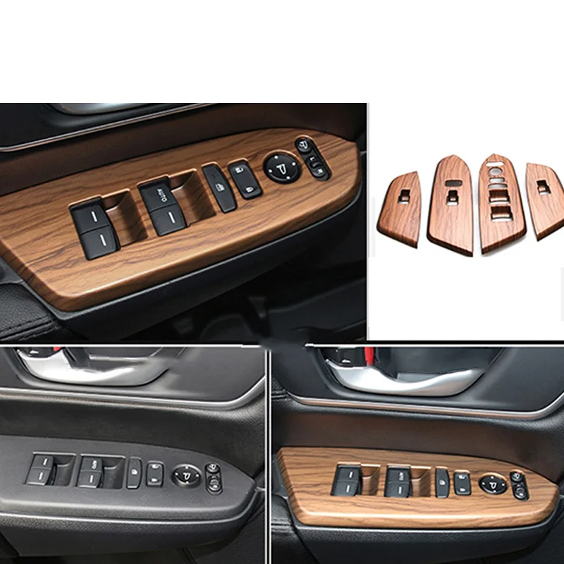 4 шт. автомобиля зерна Внутренний переключатель окна панель Крышка отделка