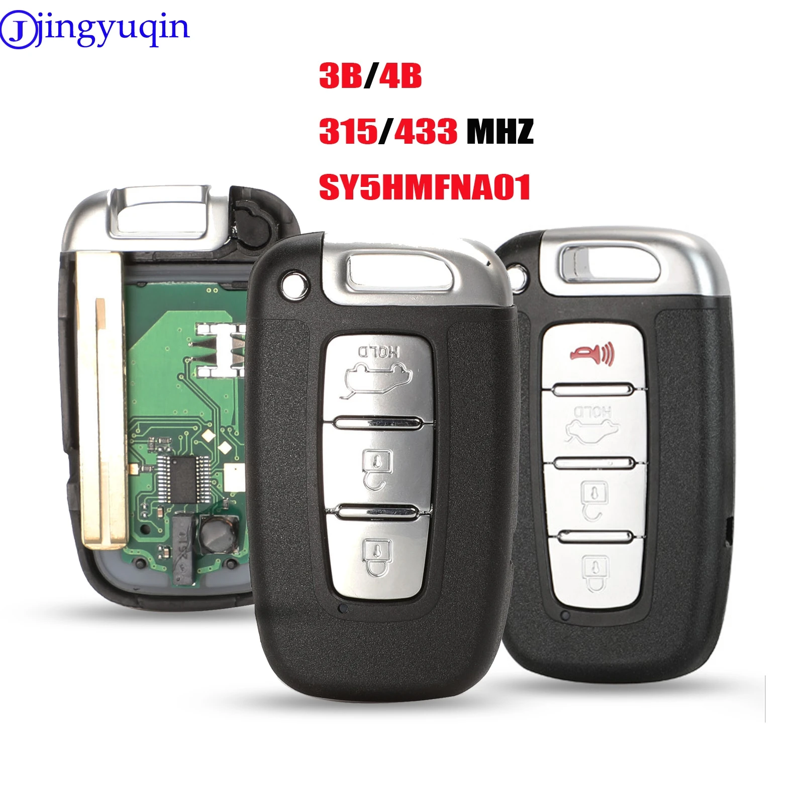 Брелок без ключа jingyuqin 3 4 кнопки 433 МГц для Hyundai Sonata Genesis Equus Veloster 2009 2015 PCF7952