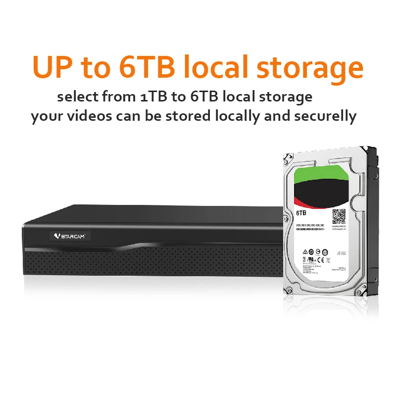 Камера видеонаблюдения VStarcam HD 16 каналов NVR HDMI VGA аудио выход H.265 ip