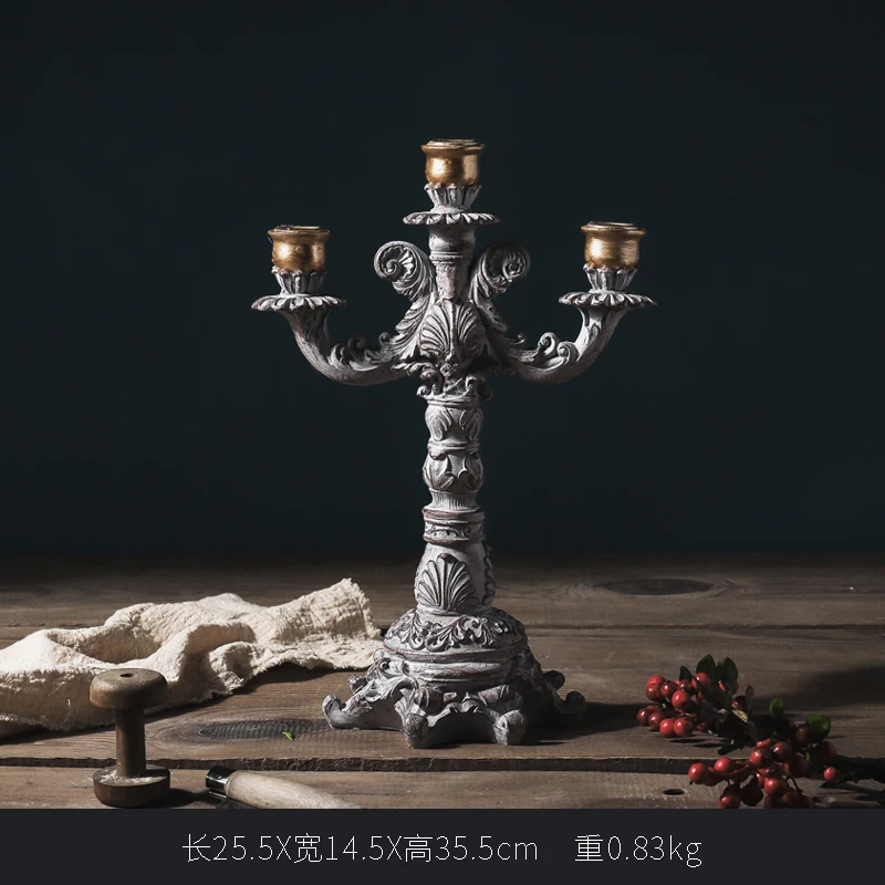 Американский Ретро Подсвечники Смола Подсвечник креативный винтажный барный