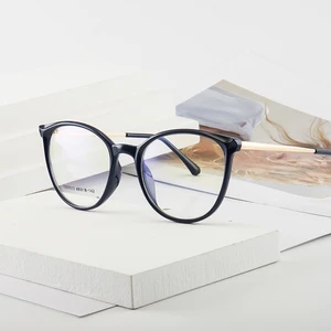 LONSY новые очки для близоруких каркасные Для женщин мужчин близорукие готовой круглые очки для молодых людей; Короткие ботинки очки для коррекции зрения-1,0-2,0-3,0-4,0