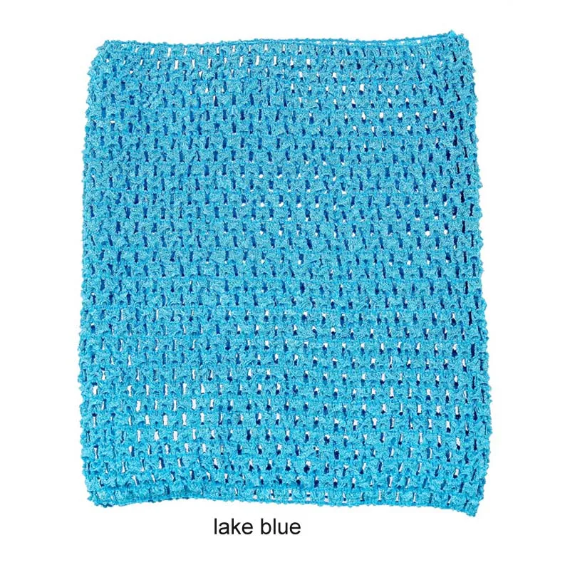 lake blue 20x23 см, топы без пятки, детское платье-пачка с обмоткой на груди, товары для рукоделия, 9 дюймов, эластичное вязаное крючком, вязанное крючком сырье, аксессуары - Цвет: lake blue