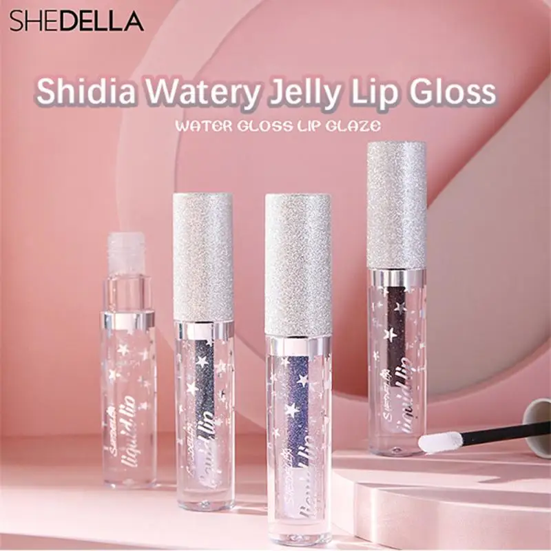 3PCS Transparent Water Mirror Lip Glaze Gloss Pearly Shine Long Lasting Moisturizing For Base Makeup Prevent Dry Lips - купить по