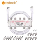 Neoteck 8-ходовой коаксиальный кабель, сплиттер MoCA 5-2500 МГц с 1,5 м заводскими соединительными выводами с встроенными разъемами F-F