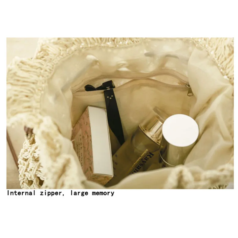 

New Women Bag Hollow Crossbody Bag Straw Bucket Vacation Woven Beach Leather weaving Designer Shoulder Bags For Women