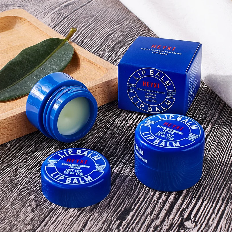

Small blue can lip gloss lip balm moisturizing moisturizing water lip mask repair lip balm 7g