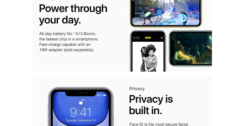 Apple iPhone 11 | 4G смартфон A13 с бионическим чипом 6,1 дюймов жидкий сетчатый HD ЖК-дисплей Двойная камера