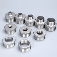 304 stainless steel threaded reducing nipple fitting high quality pipe fitting connector pipe adapter for home piping