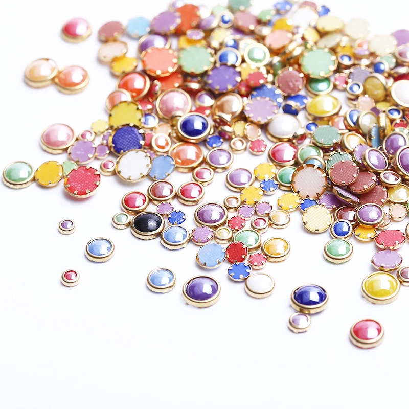 100 штук упак. много цветов полукруглый жемчуг 3D украшение для ногтей Стразы