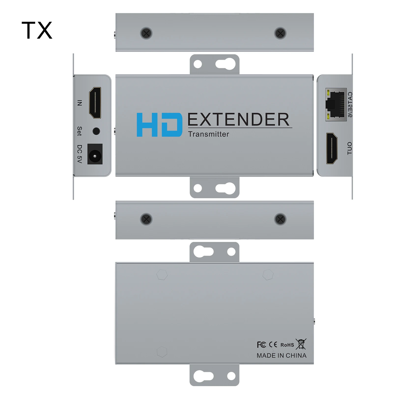 HDMI удлинитель передатчик и приемник поддерживает 1080P 60 Гц CAT5E/6 преобразователь 50