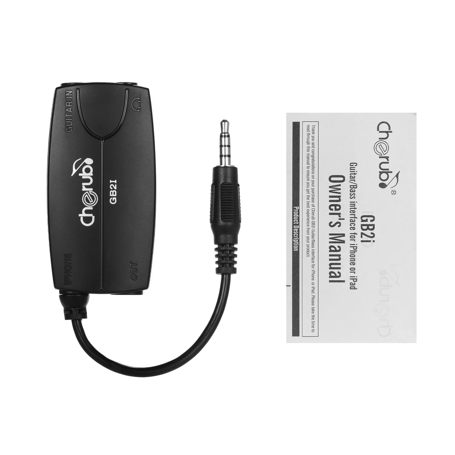 Cherub GB2i Musical Instrument Guitar Interface Adapter for Bass Keyboard Microphone Mixer iPhone iPad | Спорт и развлечения