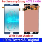 Оригинальный Super Amoled для Samsung Galaxy Note 5 N920C, сенсорный экран в сборе, NOTE5 SM-N920F с жидкокристаллическим дисплеем Burn Shadow