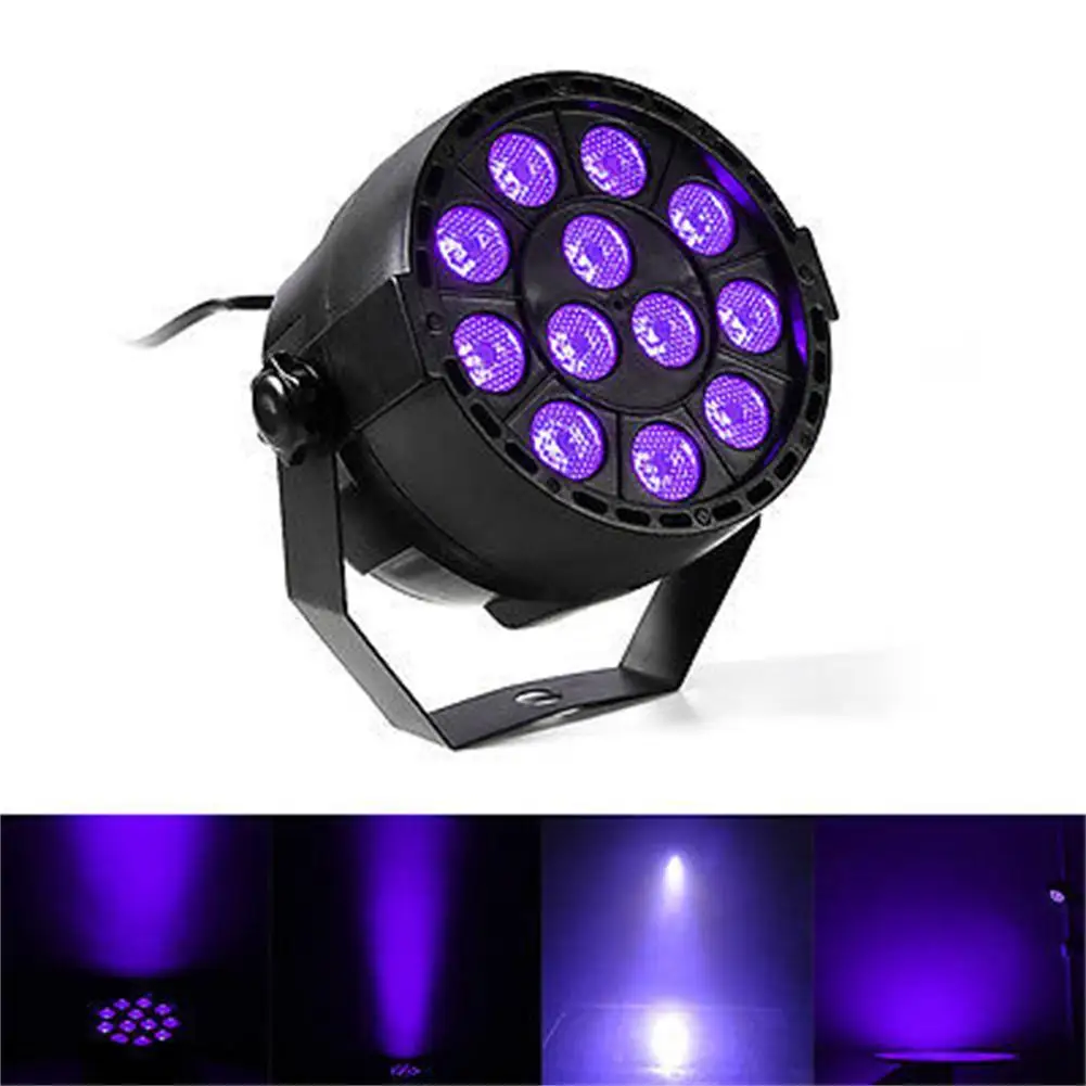 

UV Disco Light Ultraviolet LED Strobe Dimming Mini Stage Lights Purple Lamp Projector DMX Blacklight for Small Party Pub DJ Club