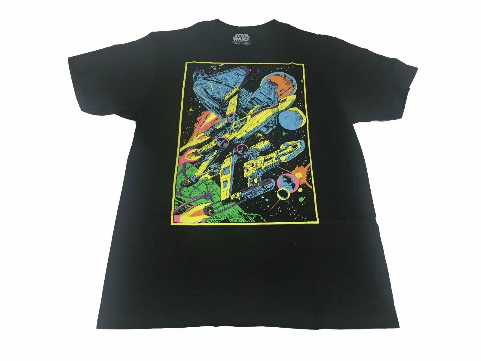 Звездные войны неоновые космические кораблики взрыв Сокол Миллениум X крыло