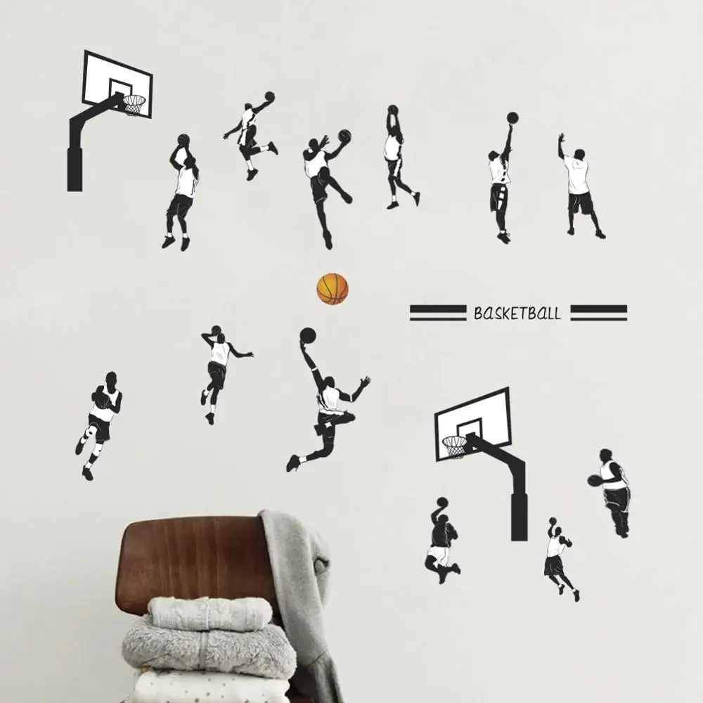 

Creative Basketball sports Wall Sticker Bedroom Living Room Mural Room Decor Stickers Home Decor Poster Decals Wallpape