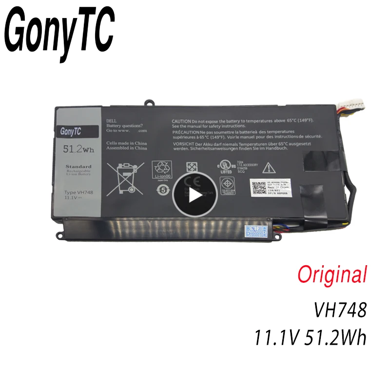 GONYTC оригинальный VH748 Аккумулятор для ноутбука DELL Vostro 5460 5470 5560 14 5480 Inspiron 5439 V5460D-1308
