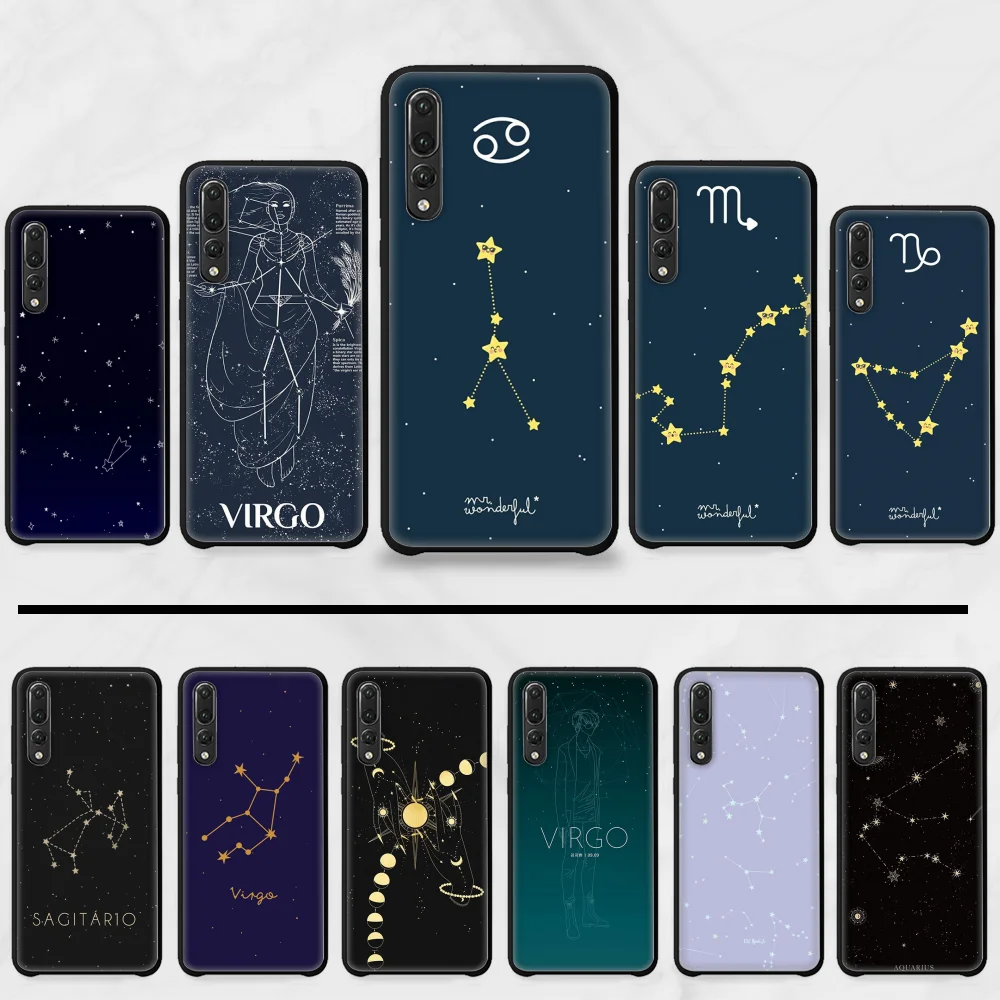 Чехол для телефона с символикой зодиака созвездий Huawei P9 P10 P20 P30 Pro Lite smart Mate 10 20 Y5 Y6 Y7