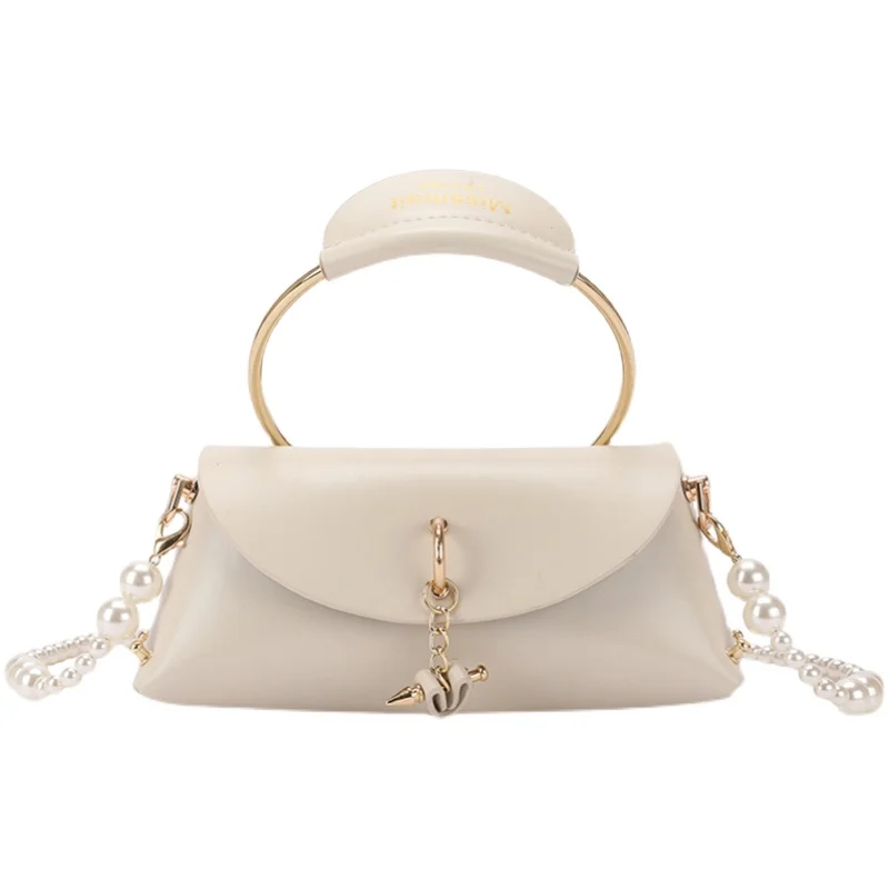 

Pearl chain small bag women's 2021 new fashion messenger bag portable small square bag purses and handbags luxury designer