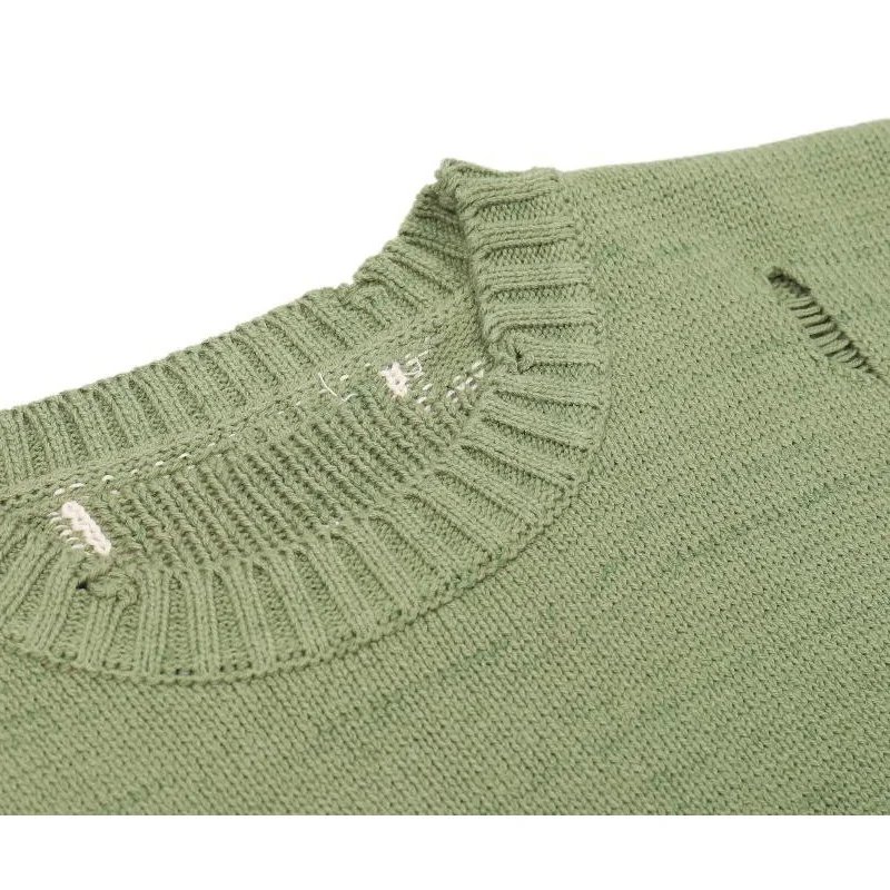 Свитер оверсайз для мужчин и женщин вязаный винтажный свободный свитер с принтом