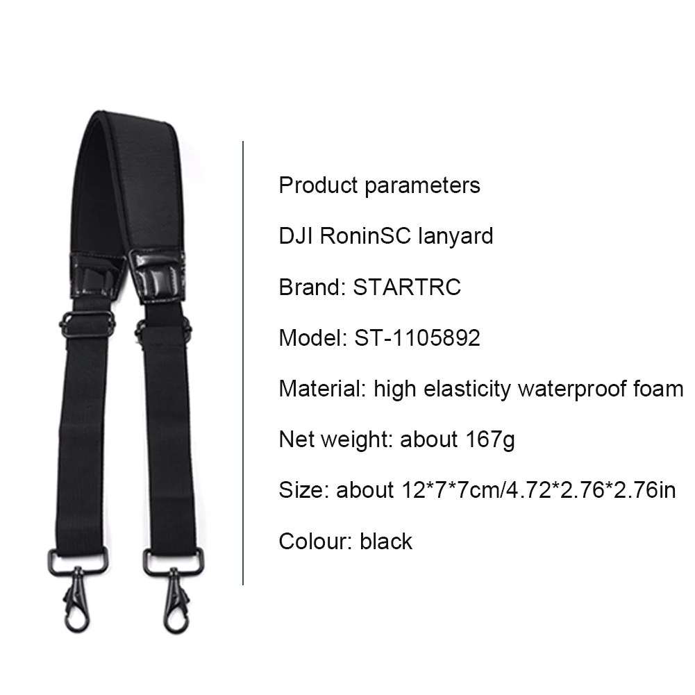 

For Decompression Lanyard Neck Strap with Thick Single Hand Micro-stable Stabilizer for DJI Ronin SC