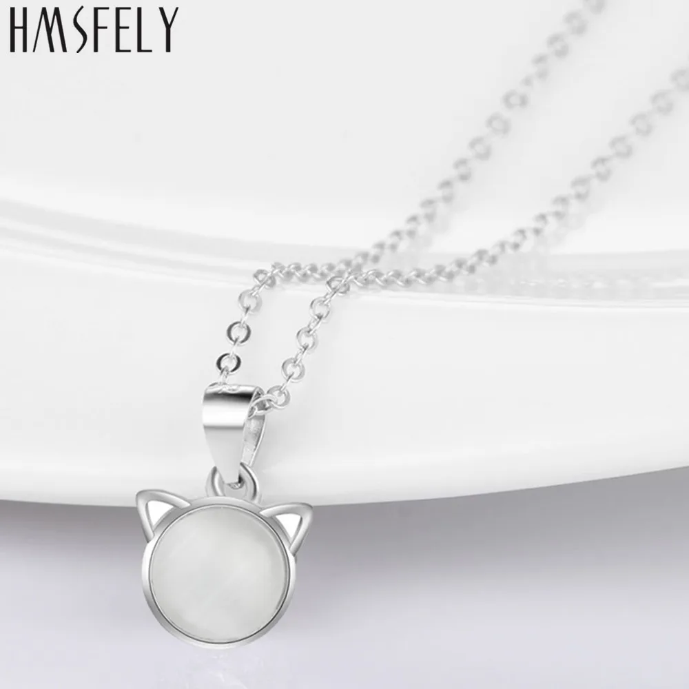 HMSFELY кулон в форме кошки из стерлингового серебра 925 пробы сделай сам шарм браслет