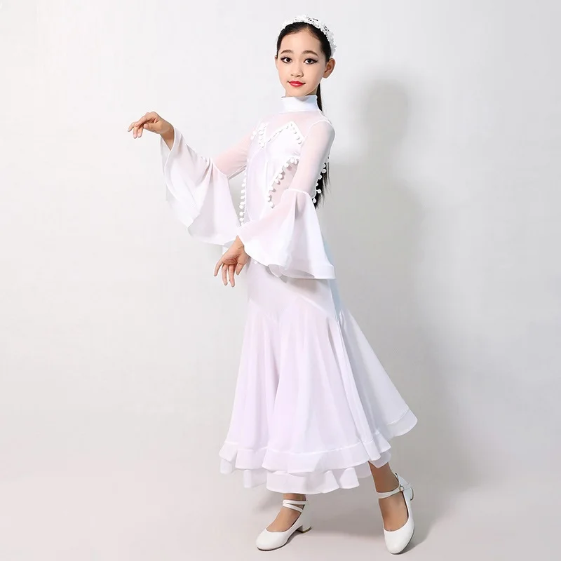 Платье для бальных танцев и вальса девочек платье фламенко детские платья foxtrot