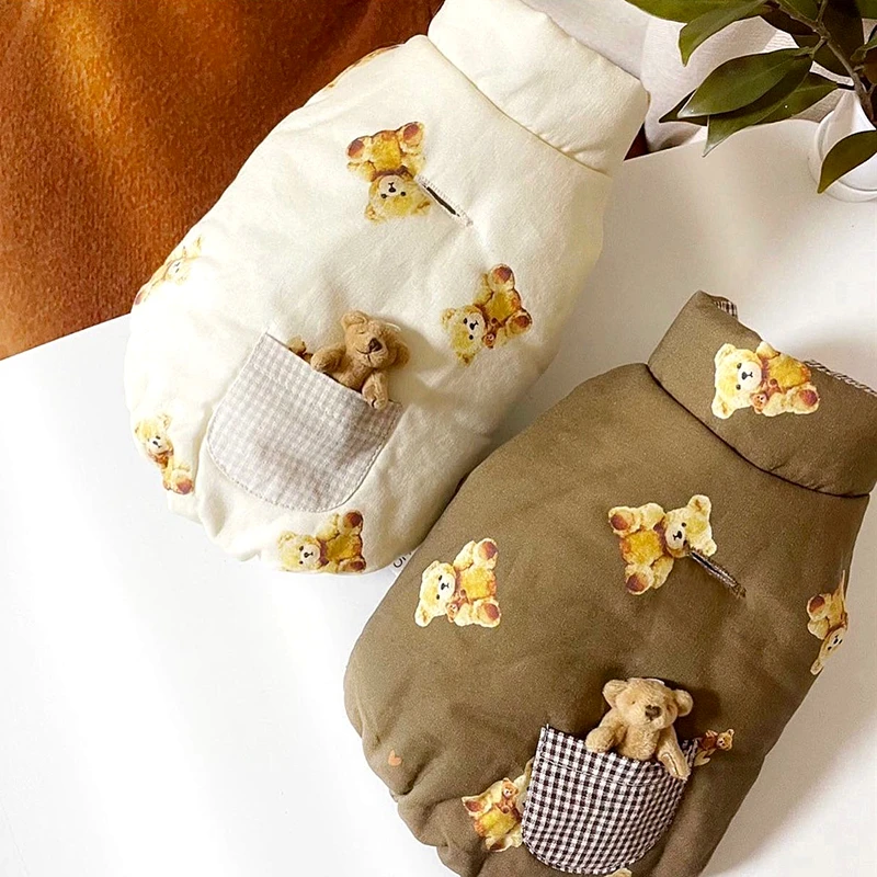 

Autumn and winter clothes pet coat Teddy VIP Bichon small dog dog clothes Pomeranian cat winter thick padded jacket