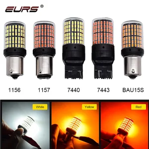 1pcs 3014 144smd Canbus S25 1156 P21W BA15S LED BAY15D BAU15S PY21W T20 LED 7440 7443 W21W 1157 Led Bulbs for Turn Signal Light
