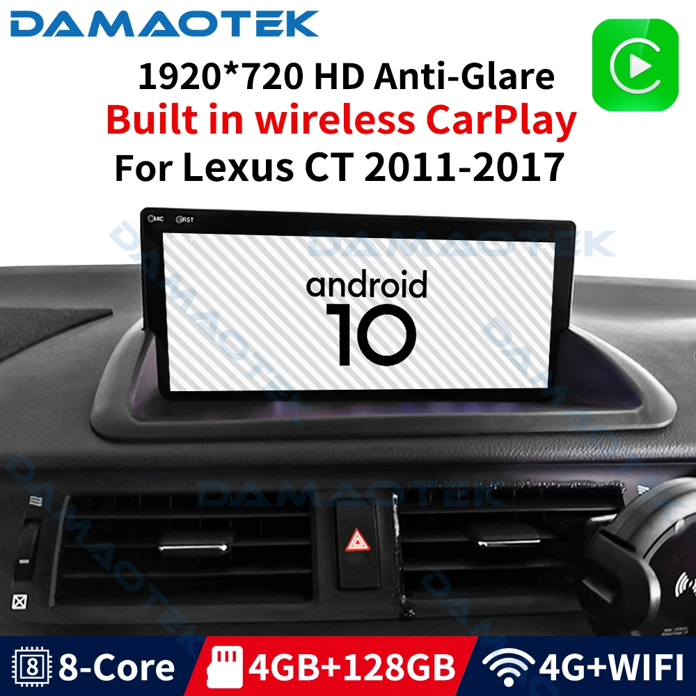 Автомобильный радиоприемник DamaoTek 10 25 дюйма Android для Lexus CT 2011 2017 GPS автомобильная