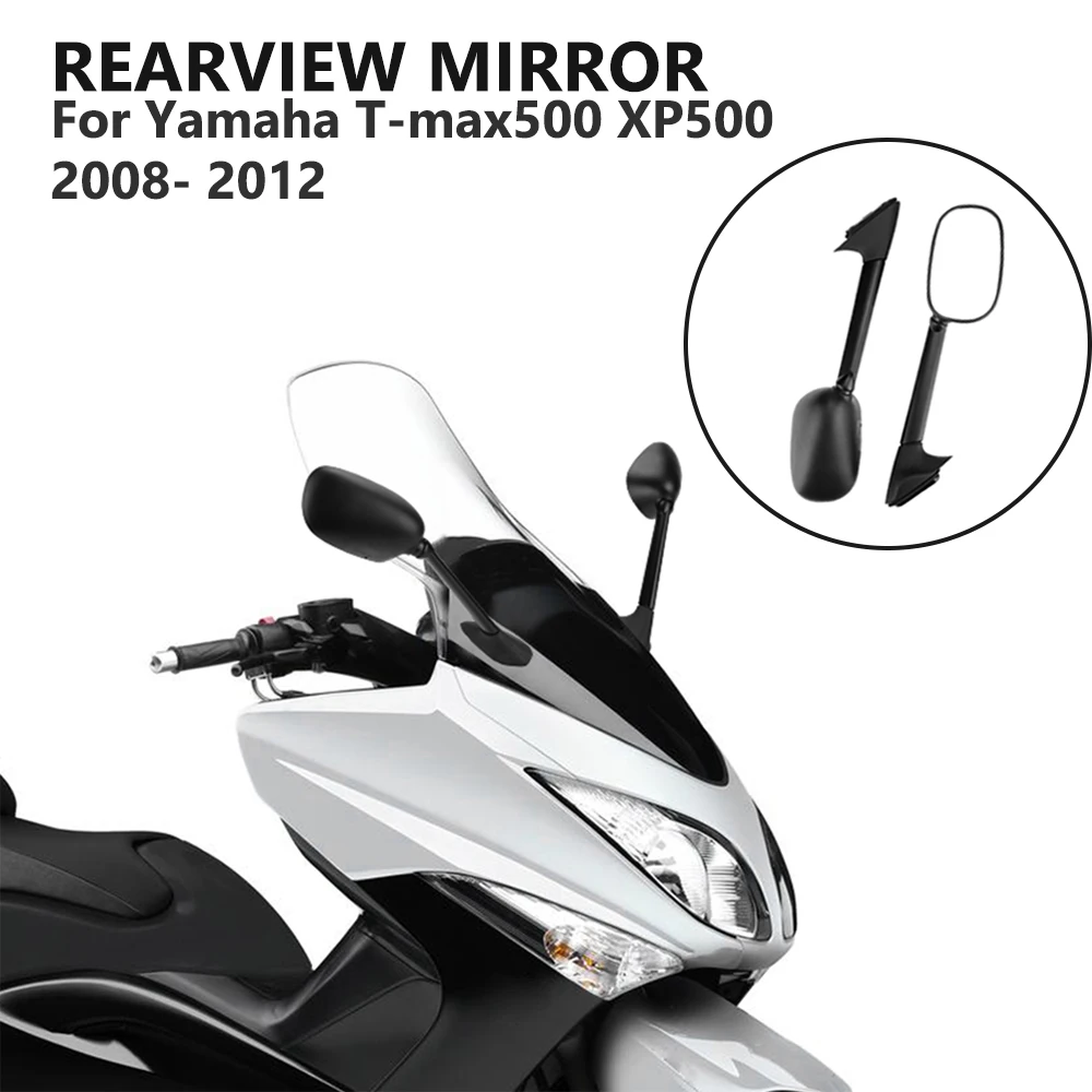KEMIMOTO для Yamaha T-MAX 500 длинные боковые зеркала заднего вида XP 500 T-MAX500 TMAX 500 XP500 2008-2010 2011 2012 мотоциклетное зеркало