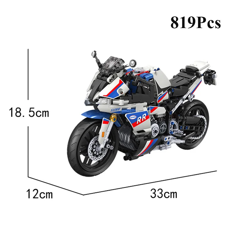 

Technical Retro Motorcycle City Racing Speed Vehicle High-Tech Building Blocks Creator Heritage Motor Moc Model Bricks Toys Gift