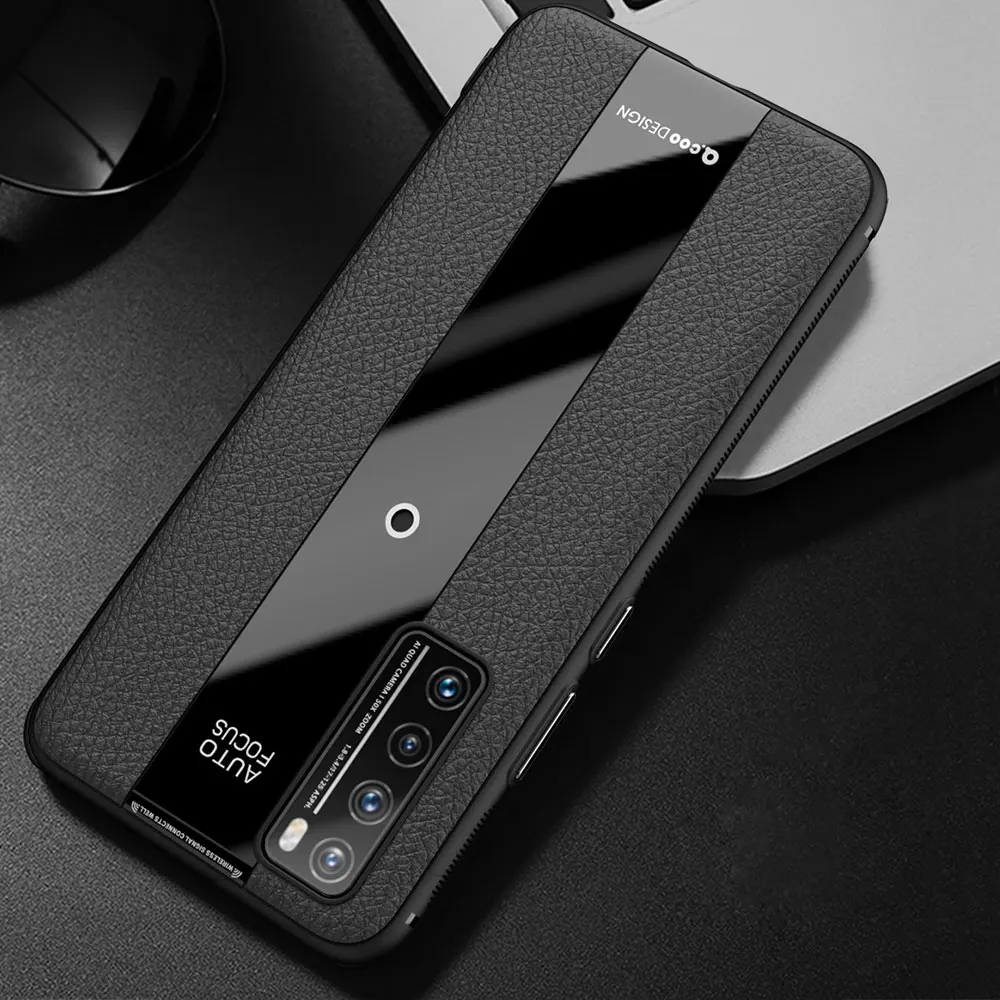 

Роскошный силиконовый чехол для телефона Nova 7 с зернистой жилой для Huawei Nova 7 Pro, Ультратонкий чехол из ТПУ с рисунком для Nova 7SE 7 SE