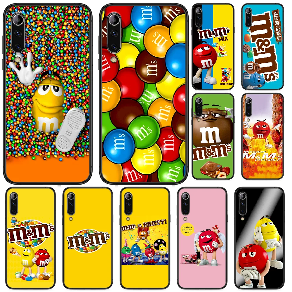 

M&M's Chocolate Cute Phone case For Xiaomi Mi note 10 A3 9 MAX 3 A2 8 9 Lite Pro ultra black funda fashion cell cover tpu coque