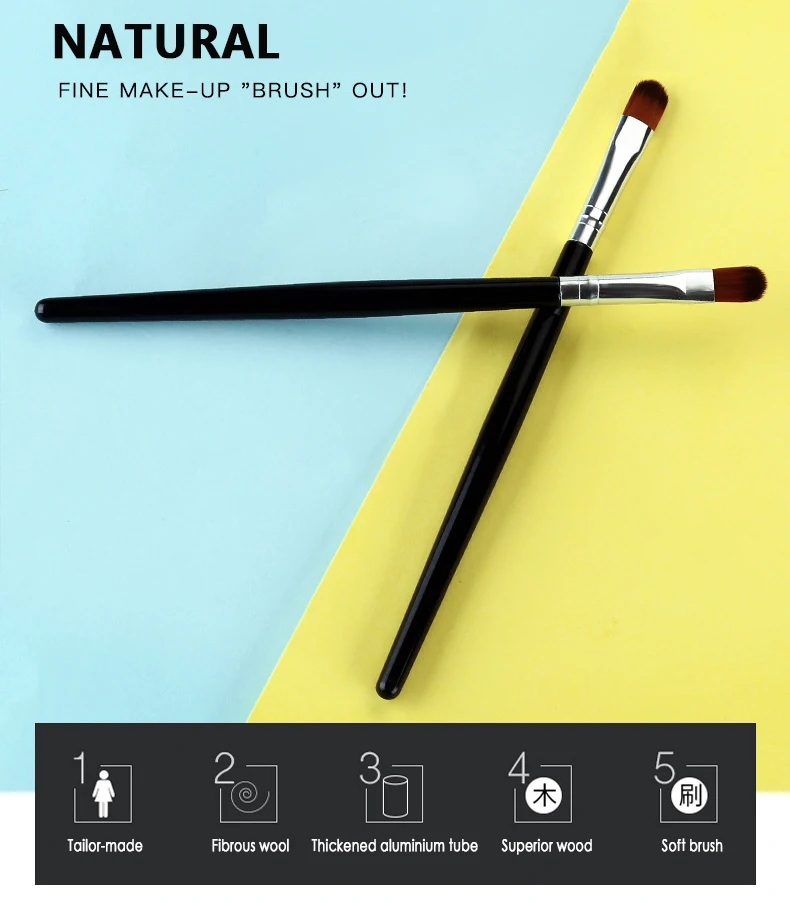 Набор кистей для макияжа кисточки растушевки теней век подводки ресниц с