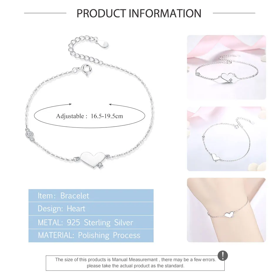 Женский браслет из серебра 925 пробы с фианитом|Гибкие и жесткие браслеты| |