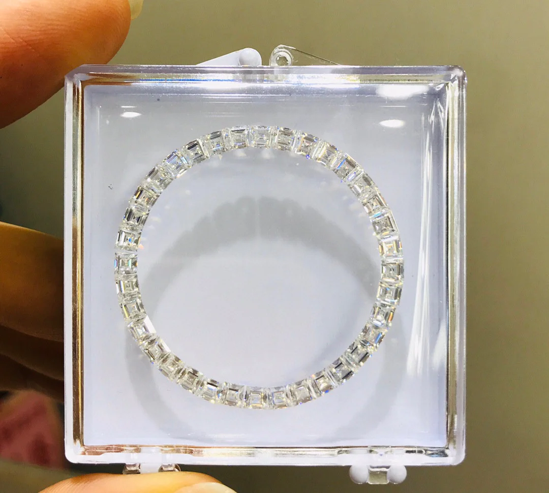 Zhanhao Hot Sale 36pcs/Set Loose Stone Moissanite Created Rainbow Sapphires Nano Green Gemstones For 40mm Watch Bezel Making