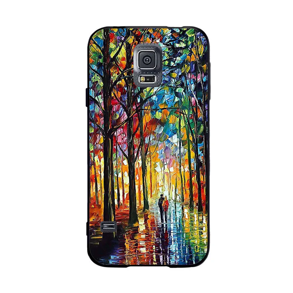 Ультратонкий чехол для Samsung Galaxy S5 силиконовый с принтом задняя крышка телефона