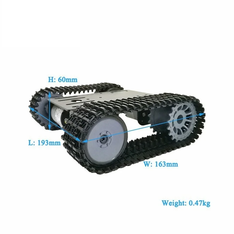 

TP101 Metal Smart Crawler Robot Tank Chassis Kit With 33GB-520 12V DC Motor Aluminum Alloy Panel DIY For Arduino Toy