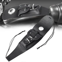 black motorcycle front gas tank cover dash console center pouch bag pu leather for harley sportster xl 883 1200 models