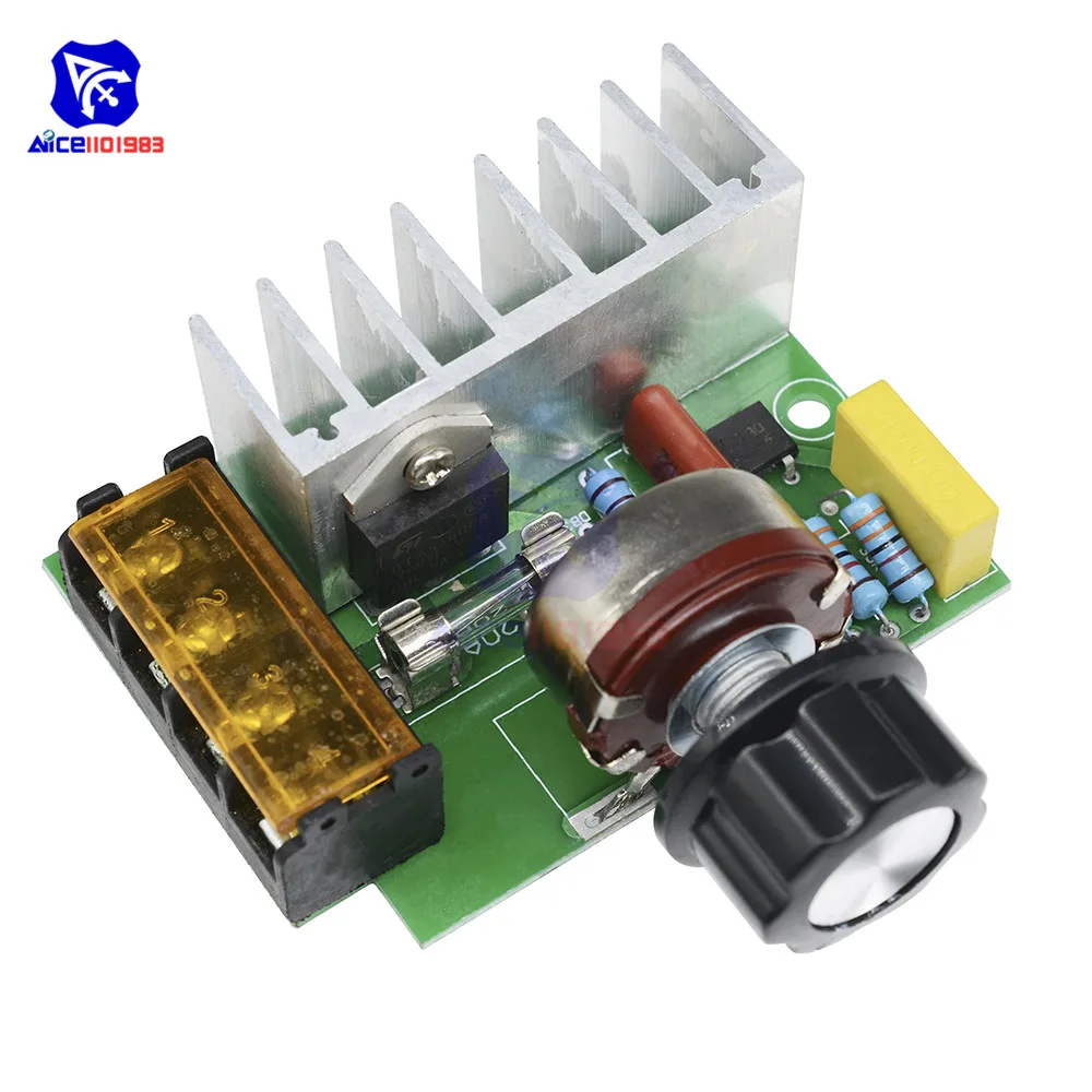 Diymore 4000 Вт AC 220 В SCR Электрический регулятор напряжения Регулируемый контроллер