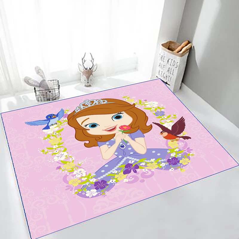 

Disney Sophia Princess Rug Anti-slip Carpet Mat Girls Kitchen Mat Doormat Living Room Floor Playmat Home Decor Crafts Custom