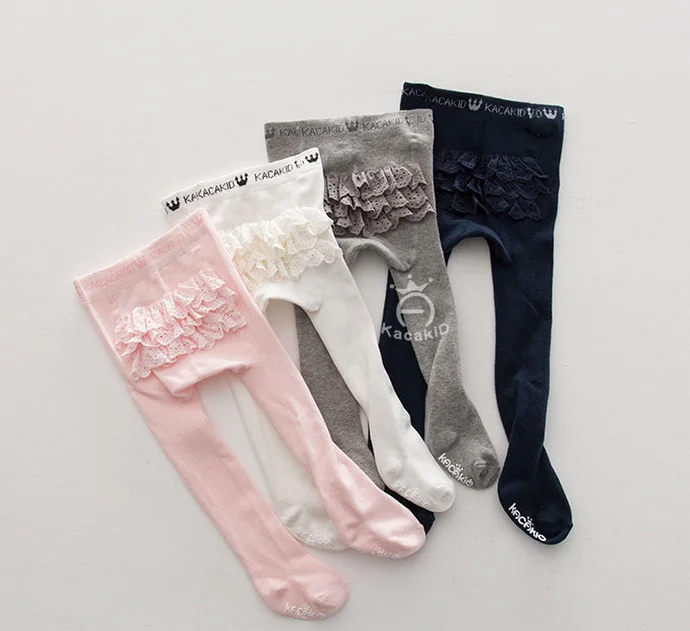 Удобные вязаные леггинсы для маленьких девочек штаны с эластичным поясом и