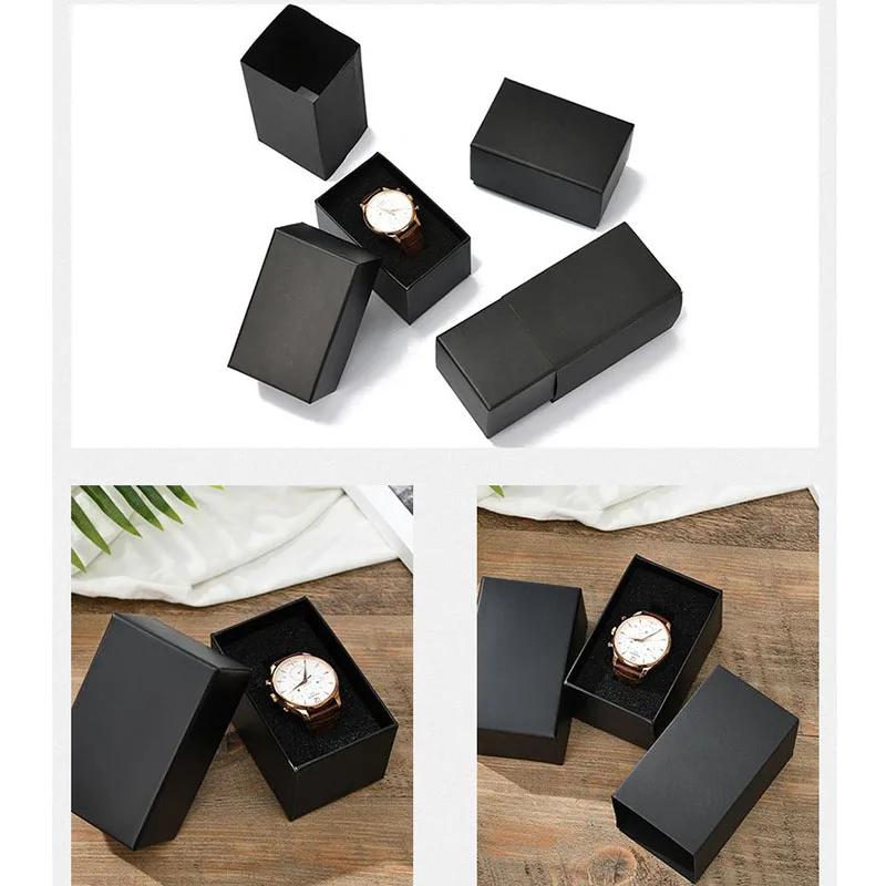 Черный прямоугольный органайзер для ювелирных изделий коробка хранения