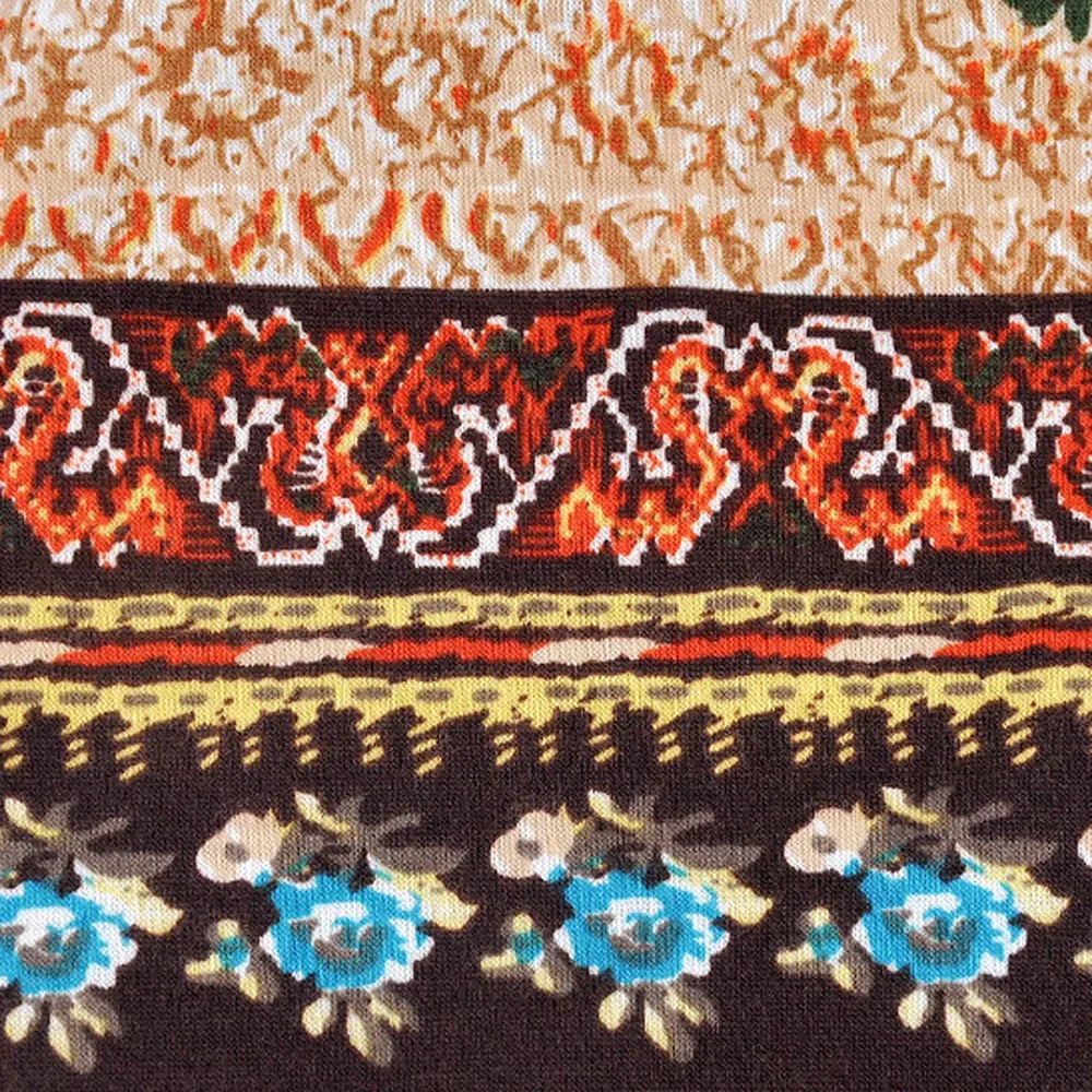 Женская хлопковая Шапка-бини с цветочным принтом для конского хвоста зимняя