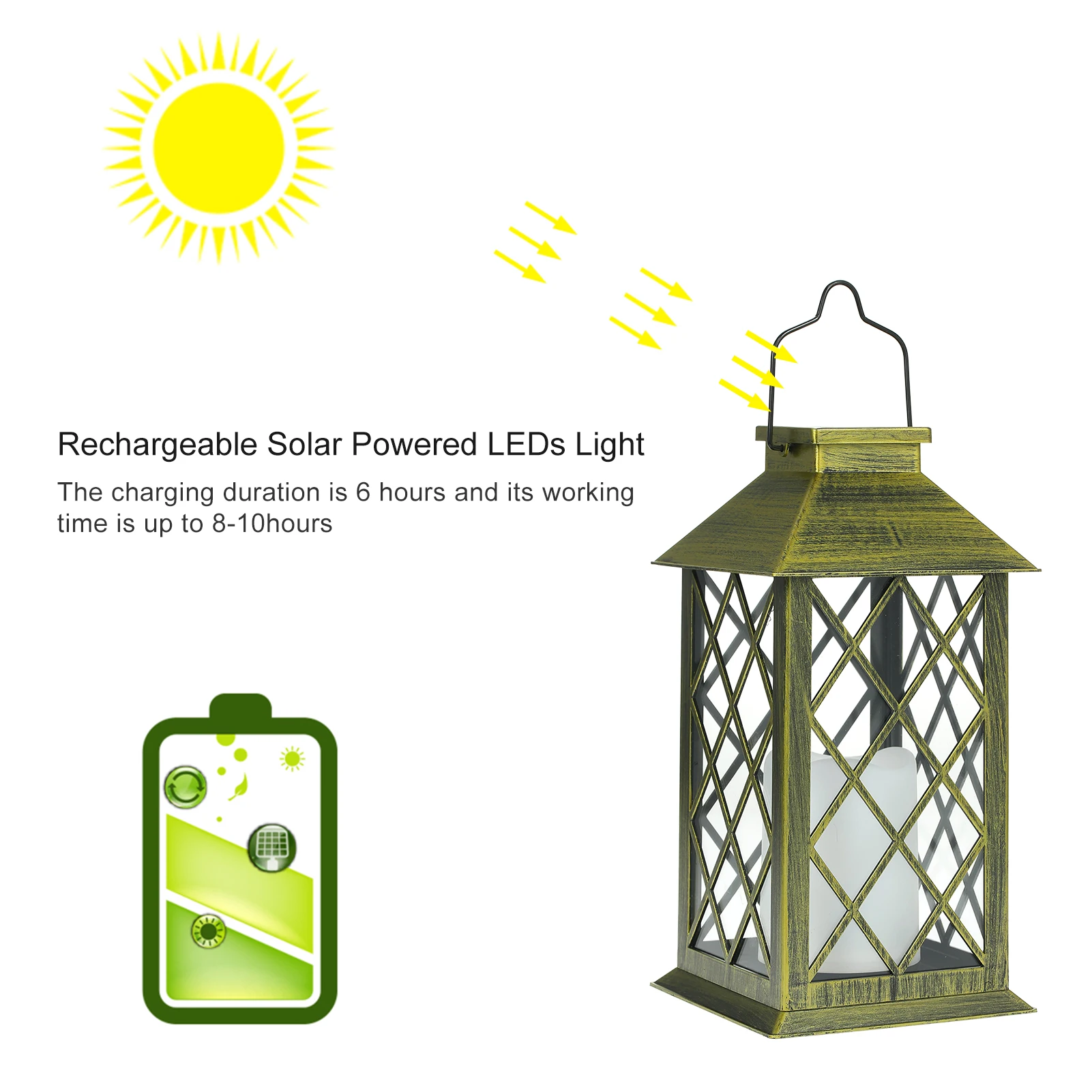 Tomshine Portable Solar Powered LED Light Lamp Dancing Flickering F-lame Lighting Rechargeable Wireless for Garden Outdoor | Лампы и